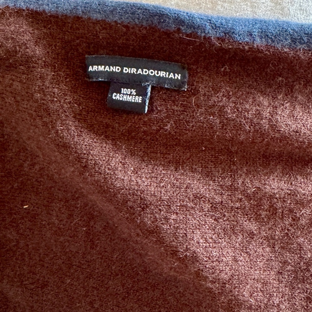 Armand Diradourian Cashmere Scarf in Rich Brown and Blue

#cashmere
#scarf - Picture 6 of 6